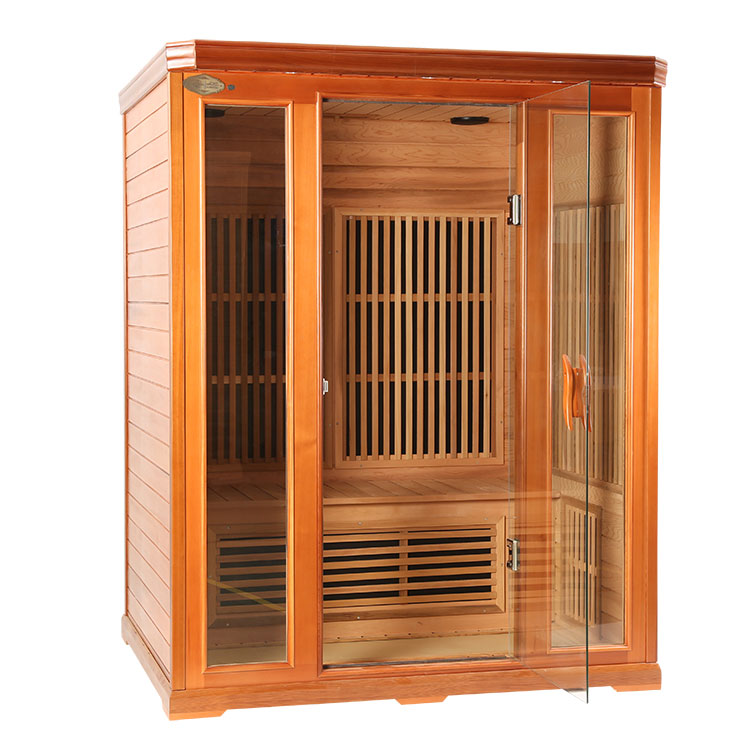 Peran Tiga Orang Red Cedar Carbon Fiber Heater Inframerah Sauna(1)