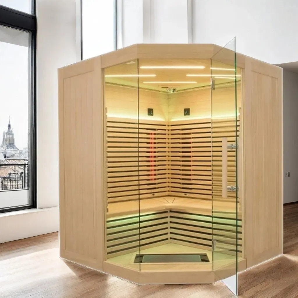 Sauna Inframerah Hemlock 3-4 Orang untuk Rumah