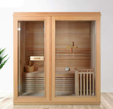 Sauna Uap Rumah dengan Timer - Konstruksi Kayu Cedar Alami untuk Sesi Spa Santai