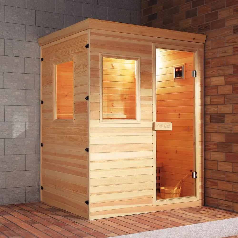 Ruang Sauna Kayu 2 Orang untuk Sauna Inframerah